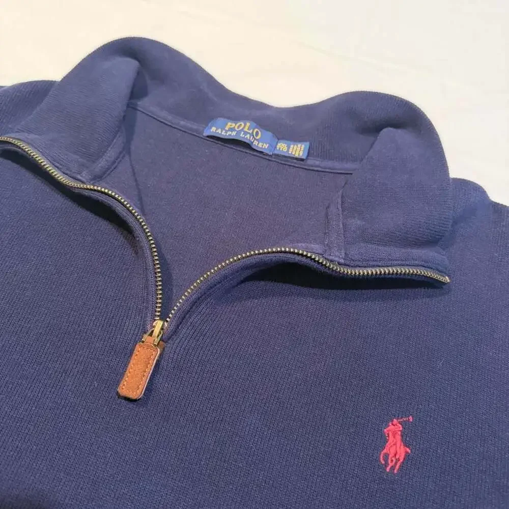 Polo Ralph Lauren Navy Blue Quarter Zip Sweatshirt